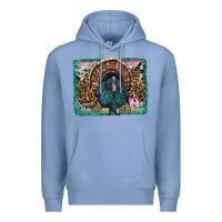 Colony Blue thanksgiving turkey with background Premium Hoodie - RanaPortraitStore