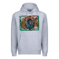 Heather Grey thanksgiving turkey with background Premium Hoodie - RanaPortraitStore