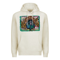 Oatmeal Heather thanksgiving turkey with background Premium Hoodie - RanaPortraitStore