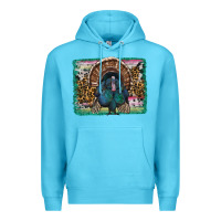 Ocean Blue thanksgiving turkey with background Premium Hoodie - RanaPortraitStore
