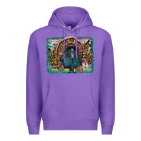 Purple thanksgiving turkey with background Premium Hoodie - RanaPortraitStore