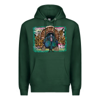 Sports Green thanksgiving turkey with background Premium Hoodie - RanaPortraitStore