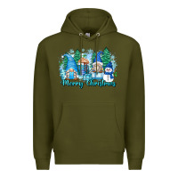 Army Green merry christmas snowman gnomes Premium Hoodie - Zillion Design Studio
