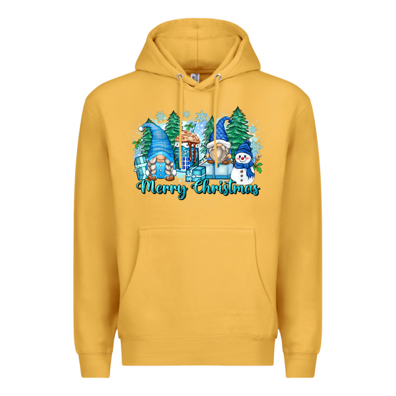 Merry Christmas Snowman Gnomes Premium Hoodie by Zillion Design Studio | Teevron