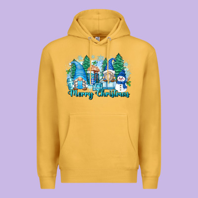 Merry Christmas Snowman Gnomes Premium Hoodie Designed By Zillion Design Studio