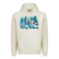Oatmeal Heather merry christmas snowman gnomes Premium Hoodie - Zillion Design Studio