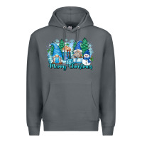Rock merry christmas snowman gnomes Premium Hoodie - Zillion Design Studio