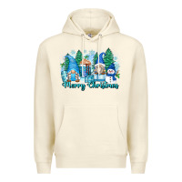 Sandshell merry christmas snowman gnomes Premium Hoodie - Zillion Design Studio