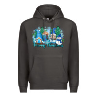 Smoke merry christmas snowman gnomes Premium Hoodie - Zillion Design Studio