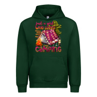 Forest Green just a girl who loves camping Urban Hoodie - texasbilliewilder