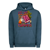 Pigment Midnight Navy just a girl who loves camping Urban Hoodie - texasbilliewilder