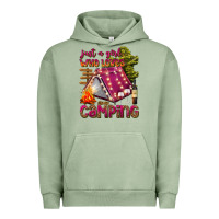 Pigment Oil Green just a girl who loves camping Urban Hoodie - texasbilliewilder