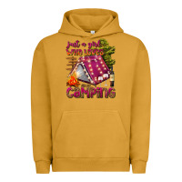 Pigment Peanut Butter just a girl who loves camping Urban Hoodie - texasbilliewilder