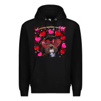 Black Valentine's day havanese dog Premium Hoodie - RanaPortraitStore