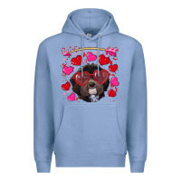 Colony Blue Valentine's day havanese dog Premium Hoodie - RanaPortraitStore
