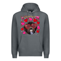 Rock Valentine's day havanese dog Premium Hoodie - RanaPortraitStore