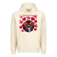 Sandshell Valentine's day havanese dog Premium Hoodie - RanaPortraitStore