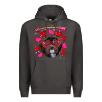 Smoke Valentine's day havanese dog Premium Hoodie - RanaPortraitStore