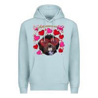Blue Mist Valentine's day havanese dog Premium Hoodie - RanaPortraitStore