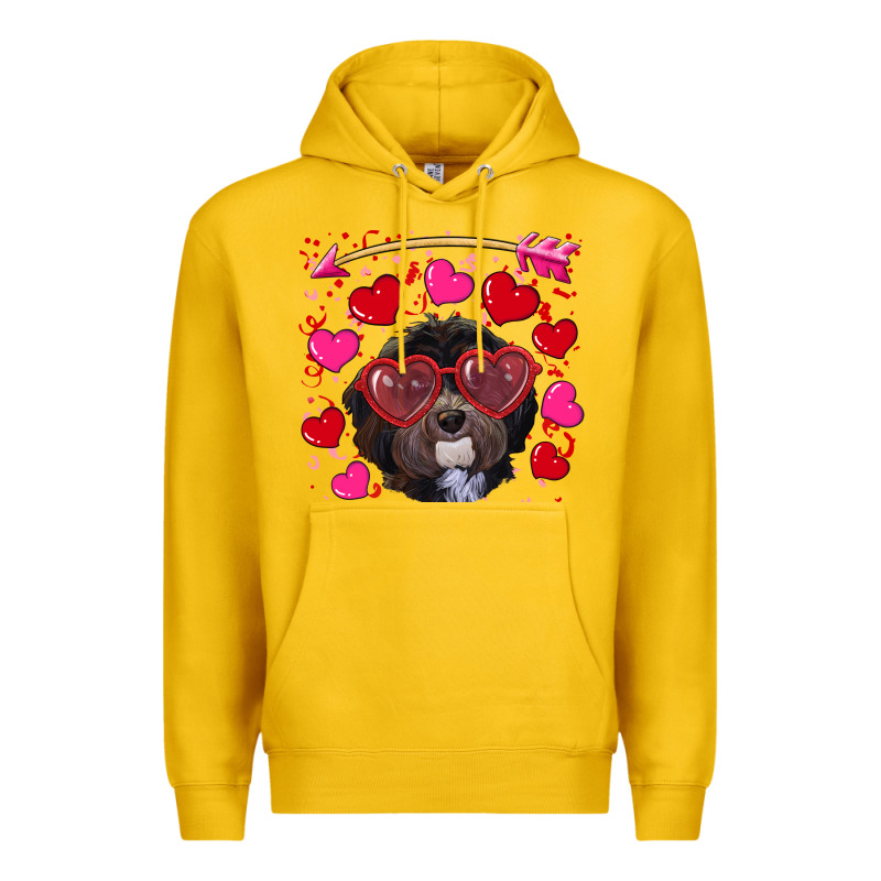 Valentine's Day Havanese Dog Premium Hoodie by RanaPortraitStore | Teevron