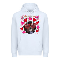 White Valentine's day havanese dog Premium Hoodie - RanaPortraitStore