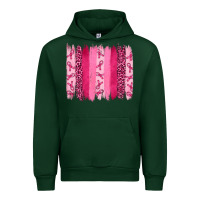 Forest Green Breast Cancer Brushstrokes Urban Hoodie - RanaPortraitStore
