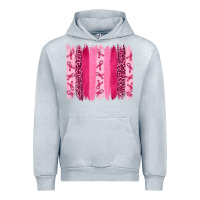 Heather Grey Breast Cancer Brushstrokes Urban Hoodie - RanaPortraitStore