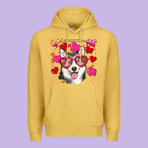 Valentine's Day Husky Premium Hoodie Designed By Ranaportraitstore