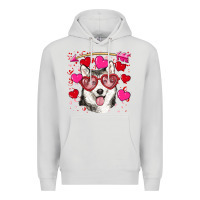 Dove Grey Valentine's day husky Premium Hoodie - RanaPortraitStore