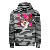Slate Camo Valentine's day husky Premium Hoodie - RanaPortraitStore