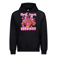 Black Breast Cancer survivor afro girl sneakers Urban Hoodie - RanaPortraitStore
