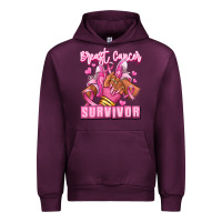 Mauve Wine Breast Cancer survivor afro girl sneakers Urban Hoodie - RanaPortraitStore