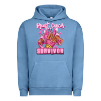 Pigment Pebble Blue Breast Cancer survivor afro girl sneakers Urban Hoodie - RanaPortraitStore