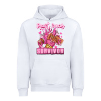 White Breast Cancer survivor afro girl sneakers Urban Hoodie - RanaPortraitStore