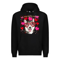 Black Valentine's day husky Premium Hoodie - RanaPortraitStore