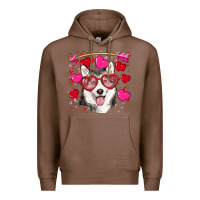Chestnut Valentine's day husky Premium Hoodie - RanaPortraitStore