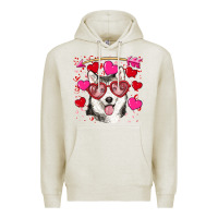 Oatmeal Heather Valentine's day husky Premium Hoodie - RanaPortraitStore