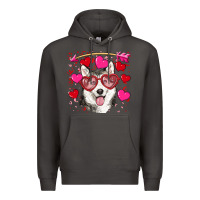 Smoke Valentine's day husky Premium Hoodie - RanaPortraitStore