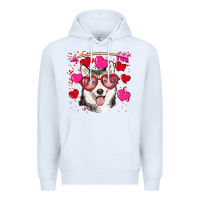White Valentine's day husky Premium Hoodie - RanaPortraitStore