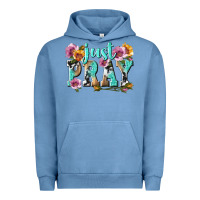 Pigment Pebble Blue just pray Urban Hoodie - texasbilliewilder