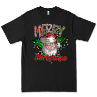 Black festive santa claus greeting Premium Tee - CowhideDigitalArt