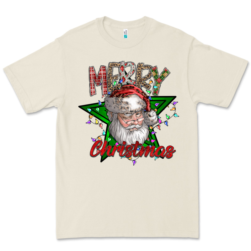 Festive Santa Claus Greeting Premium Tee by CowhideDigitalArt | Teevron