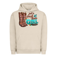 Pigment French Oak justas malltown girlie Urban Hoodie - texasbilliewilder