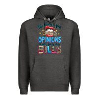 Charcoal Heather the thing is your opinions dont pay my bills Premium Hoodie - texasbilliewilder