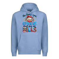 Colony Blue the thing is your opinions dont pay my bills Premium Hoodie - texasbilliewilder