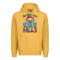 Mustard the thing is your opinions dont pay my bills Premium Hoodie - texasbilliewilder