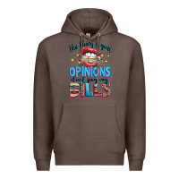 Coffee the thing is your opinions dont pay my bills Premium Hoodie - texasbilliewilder