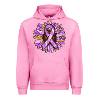 Fuchsia Pink Cancer Awareness Sunflower Urban Hoodie - RanaPortraitStore