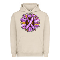 Pigment French Oak Cancer Awareness Sunflower Urban Hoodie - RanaPortraitStore