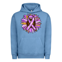 Pigment Pebble Blue Cancer Awareness Sunflower Urban Hoodie - RanaPortraitStore